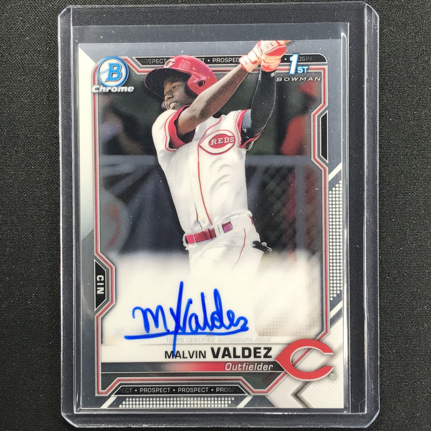 2021 Bowman Chrome MALVIN VALDEZ Prospect 1st Bowman Auto Base #MV