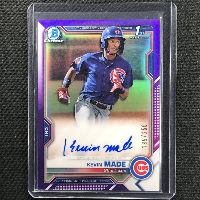 2021 Bowman Chrome Kevin Made Prospect 1st Bowman Auto Purple 185/250