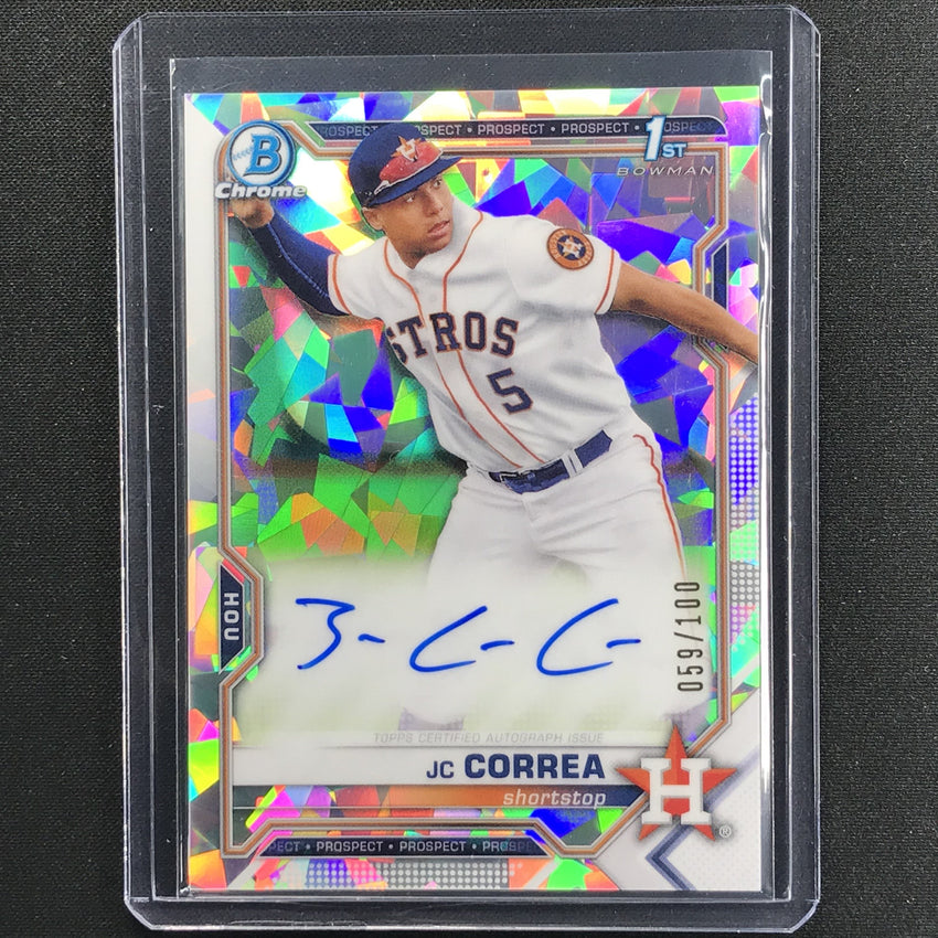 2021 Bowman Chrome Jc Correa Prospect 1st Bowman Auto Atomic 59/100
