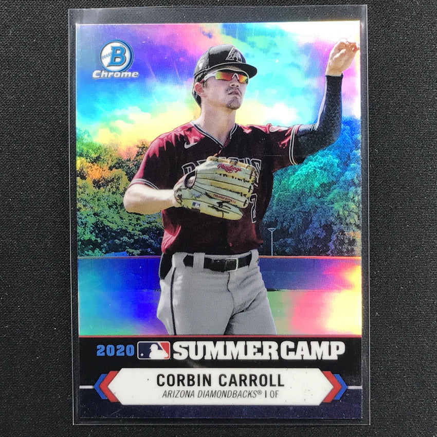 2021 Bowman Chrome Corbin Carroll 2020 Summer Camp Prospect Refractor No 27
