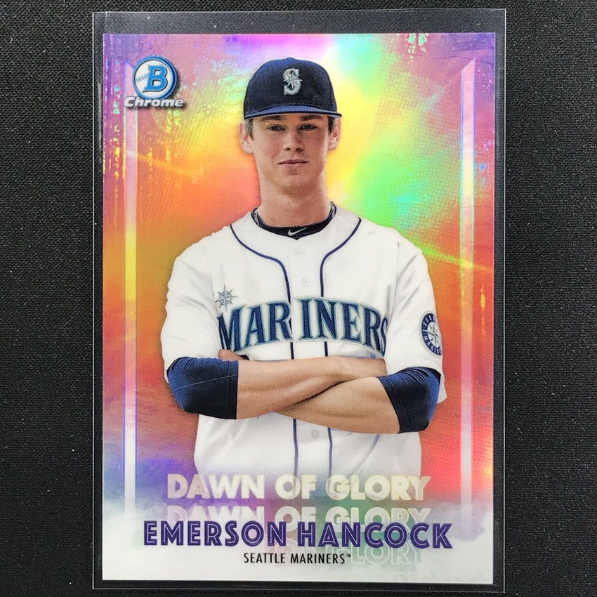 2021 Bowman Chrome EMERSON HANCOCK Dawn of Glory Prospect Refractor #4