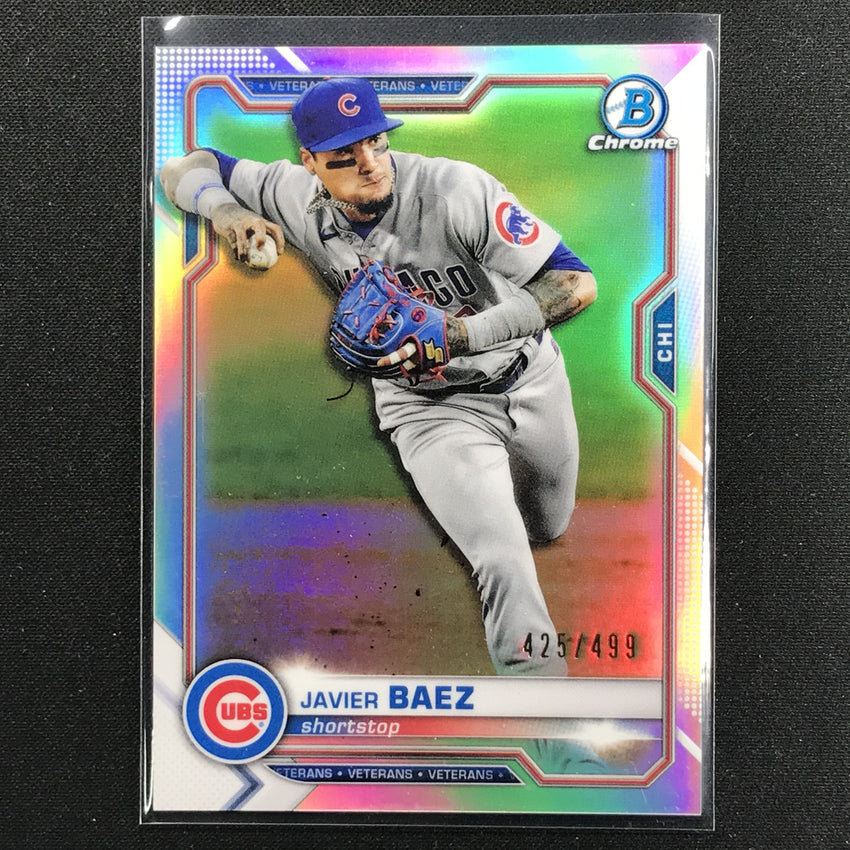 2021 Bowman Chrome Javier Baez Veteran Refractor 425/499