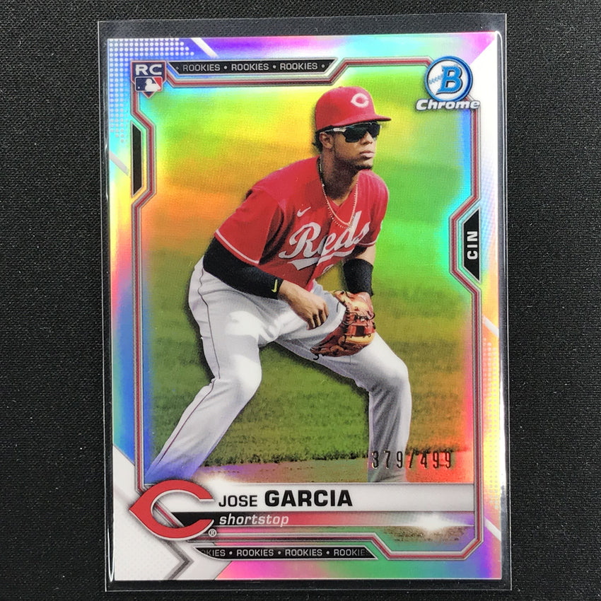 2021 Bowman Chrome Jose Garcia Rookie Refractor 379/499