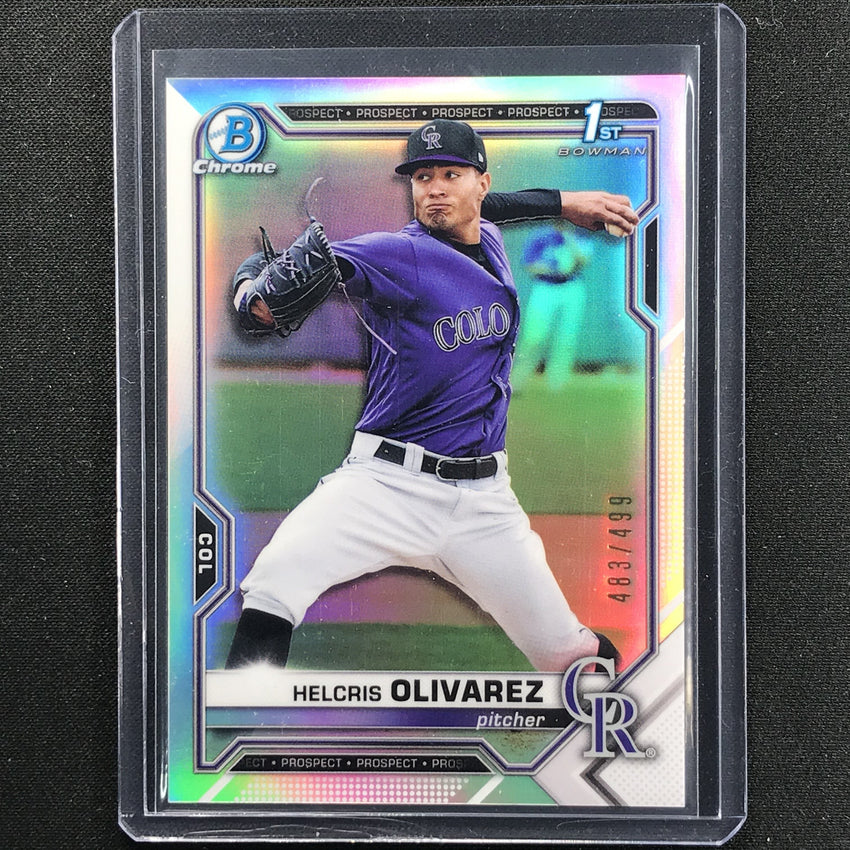 2021 Bowman Chrome Helcris Olivarez Prospect 1st Bowman Refractor 483/499