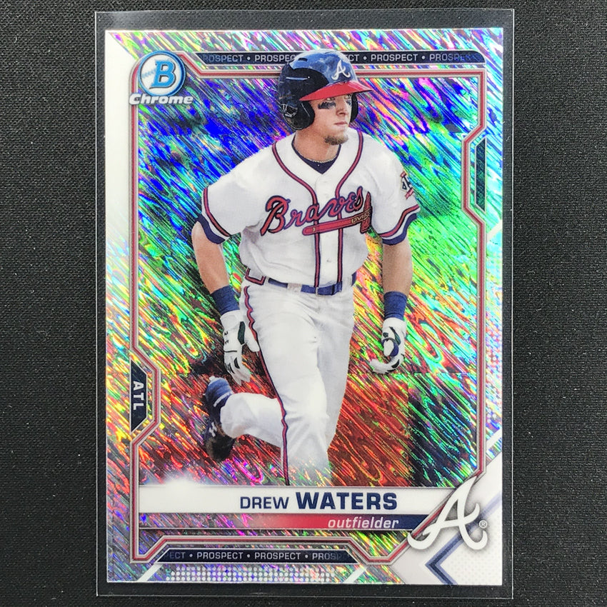 2021 Bowman Chrome Drew Waters Prospect Shimmer No 160