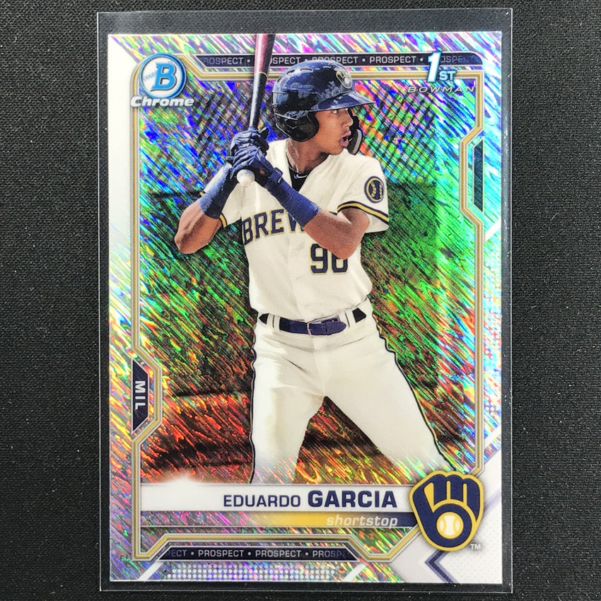 2021 Bowman Chrome EDUARDO GARCIA Prospect 1st Bowman Shimmer #191