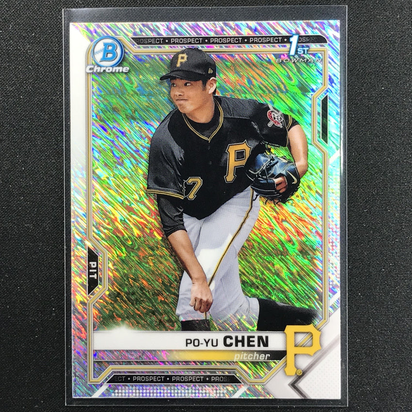 2021 Bowman Chrome PO-YU CHEN Prospect 1st Bowman Shimmer #223