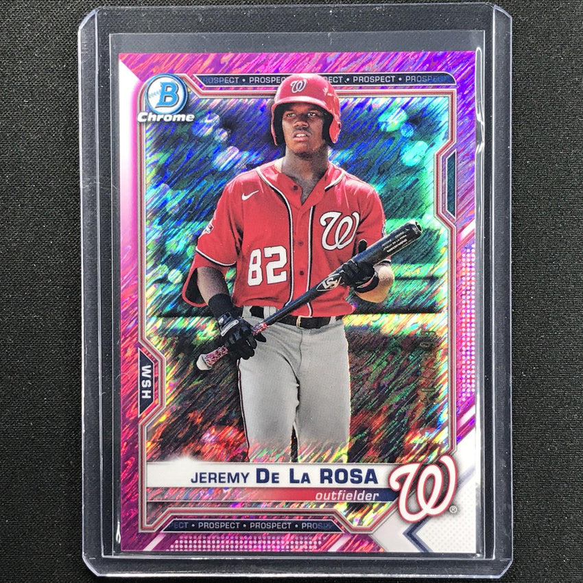 2021 Bowman Chrome Jeremy De La Rosa Prospect Fuchsia Shimmer 107/199