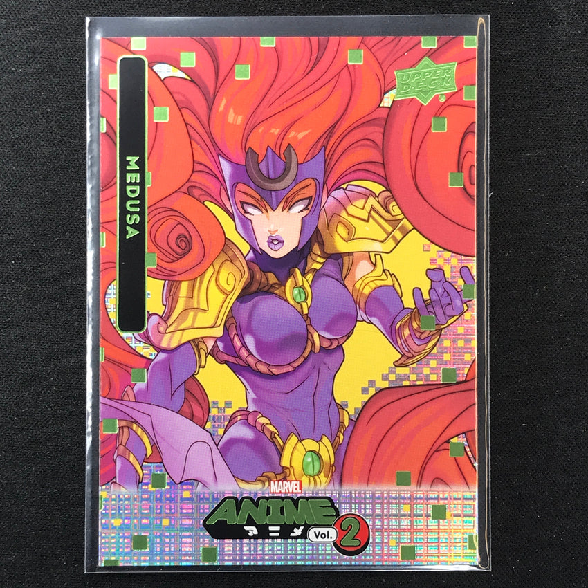2023 Marvel Anime Vol. 2 Medusa Base Thatched Foil Green No 56