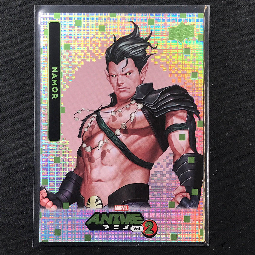 2023 Marvel Anime Vol. 2 Namor Base Thatched Foil Green No 62