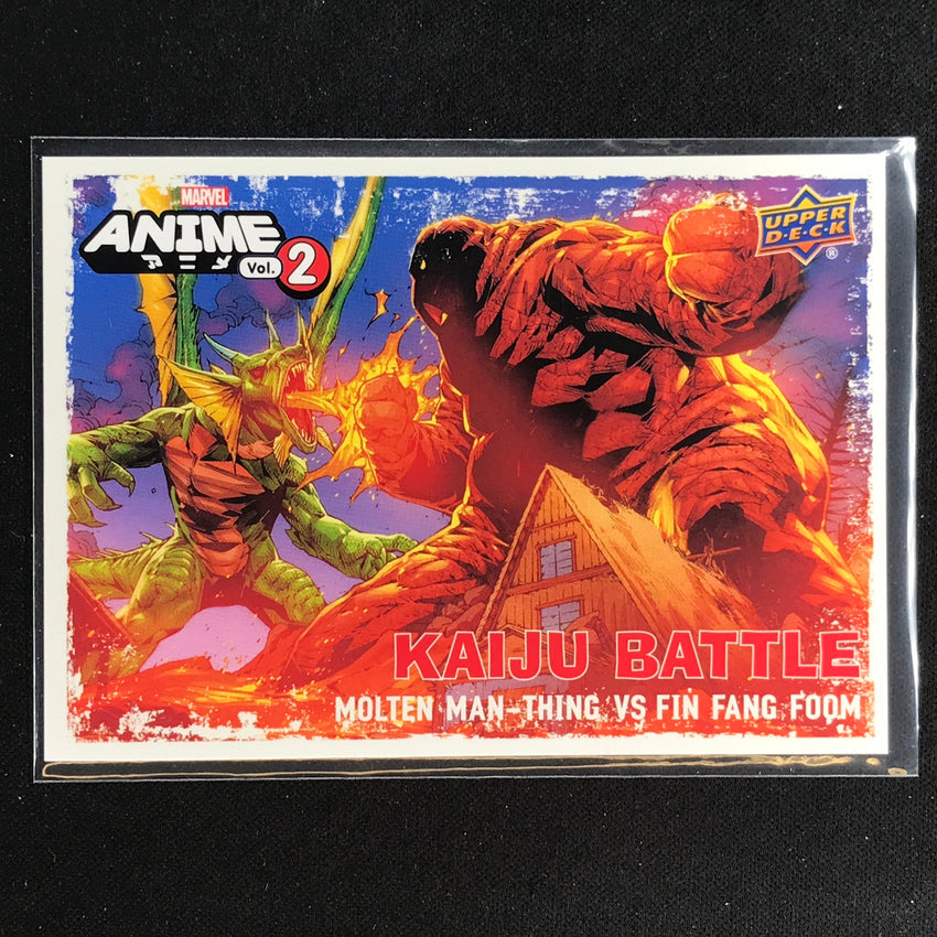2023 Marvel Anime Vol. 2 Molten Man-thing Vs Fin Fang Foom Kaiju Base No 2