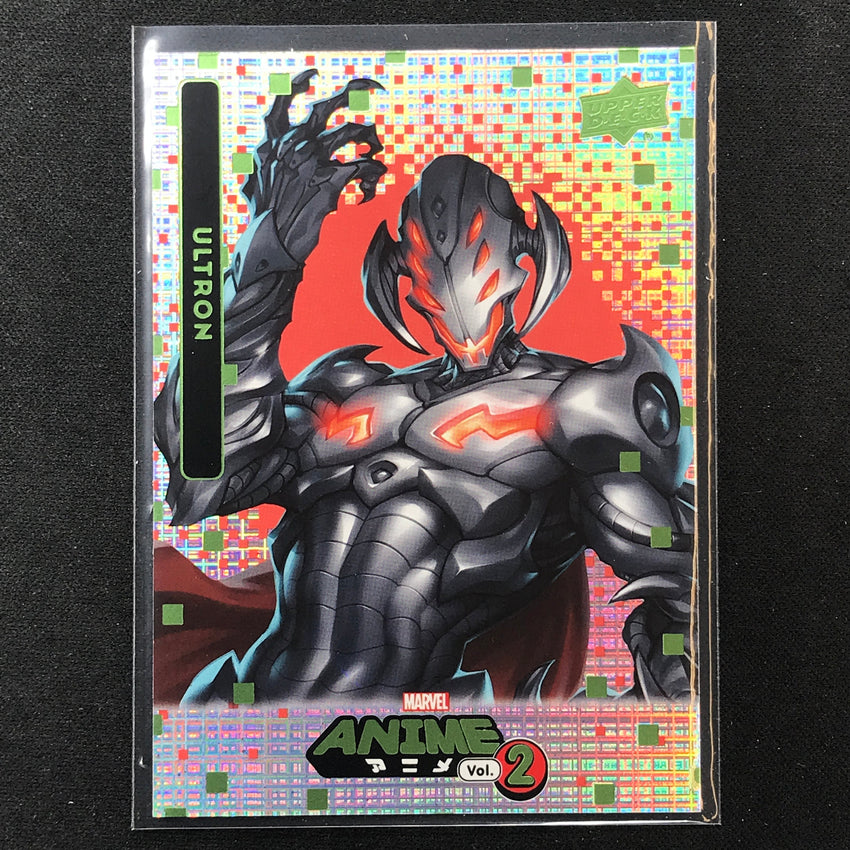 2023 Marvel Anime Vol. 2 Ultron Base Thatched Foil Green No 90