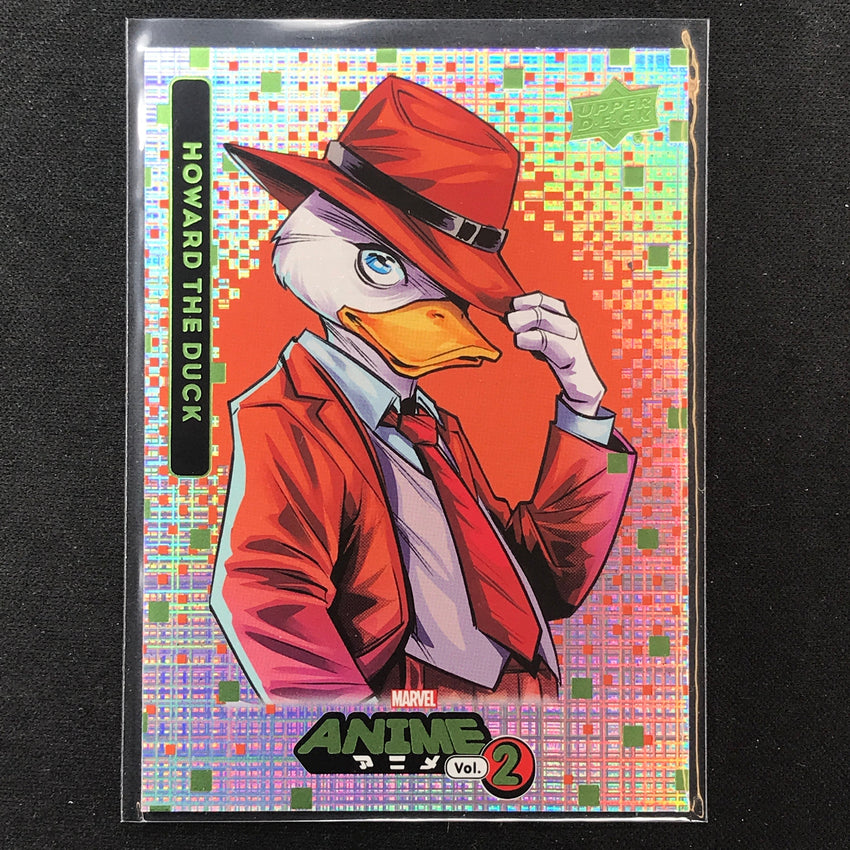 2023 Marvel Anime Vol. 2 Howard The Duck Base Thatched Foil Green No 100