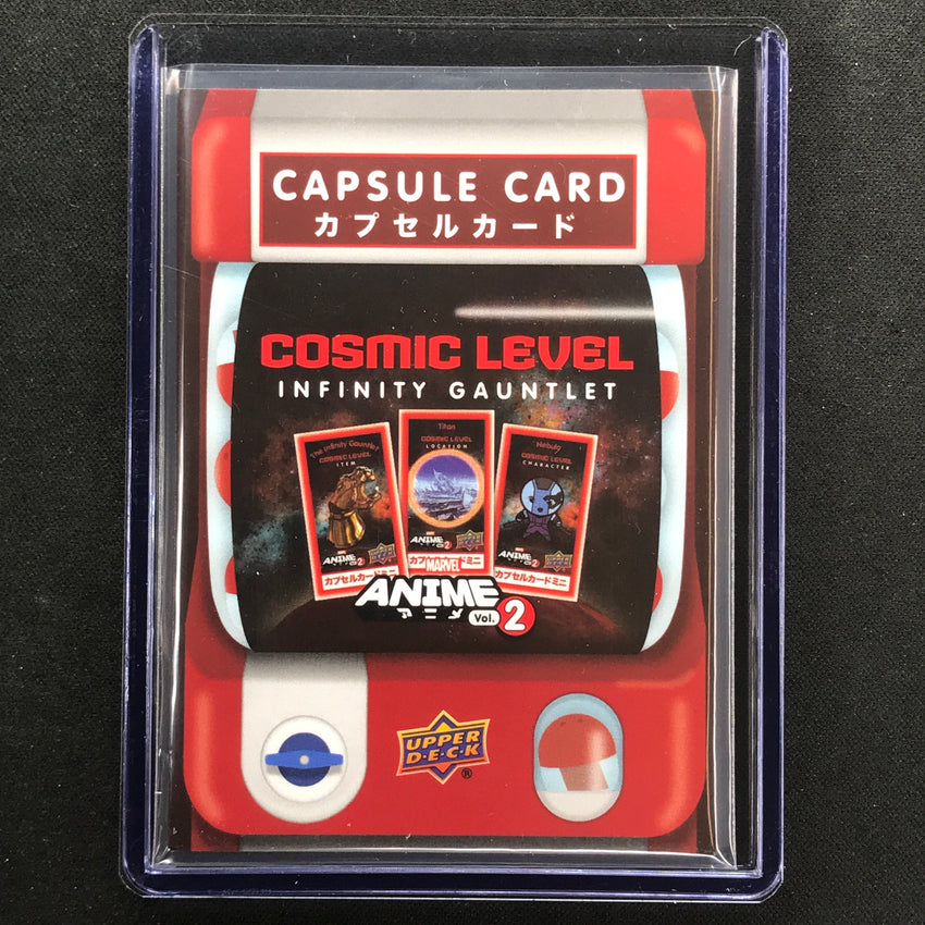 2023 Marvel Anime Vol. 2 Infinity Gauntlet Capsule Cards Cosmic No Cl-01 Opened
