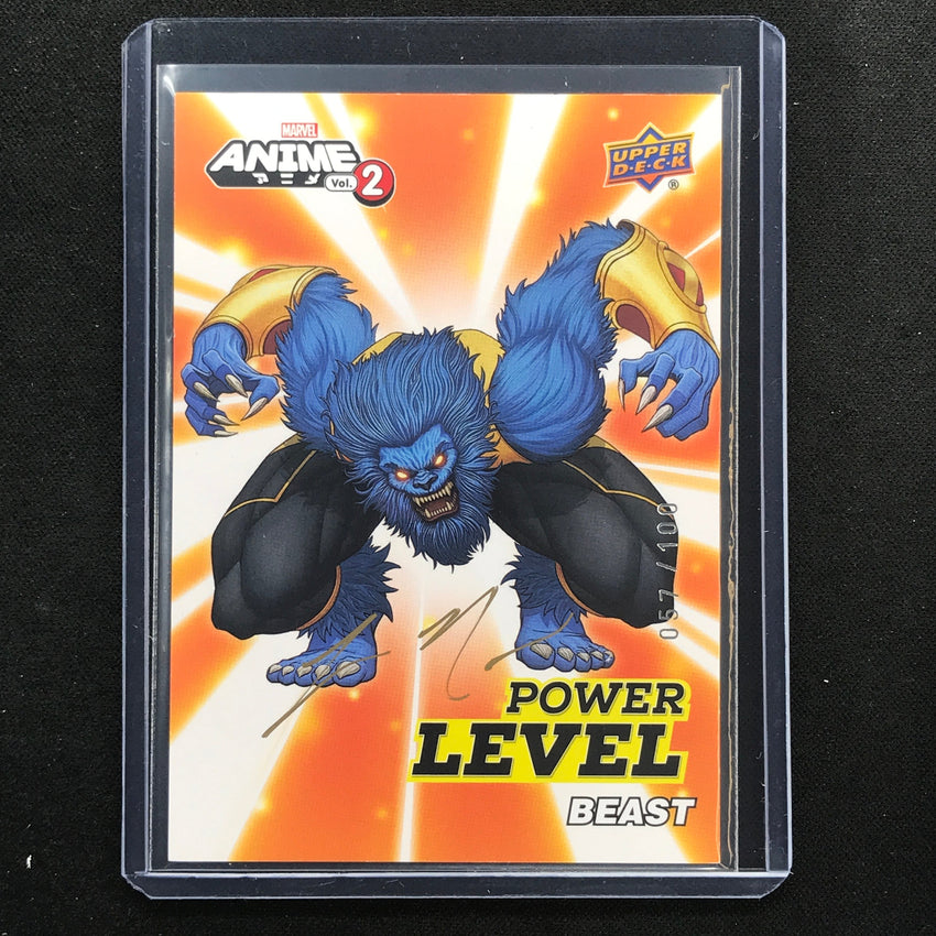 2023 Marvel Anime Vol. 2 Beast Power Level Artist Auto 57/100 Jacob Noble