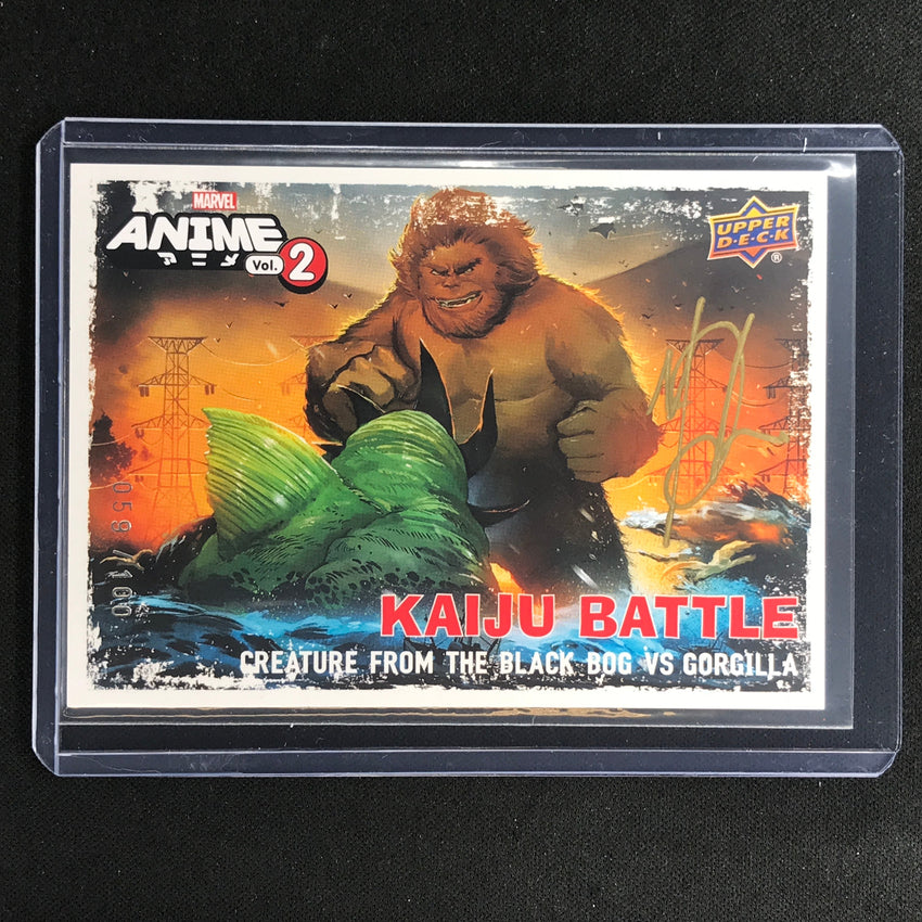 2023 Marvel Anime Vol. 2 Black Bog Creature V Gorgilla Kaiju Auto 59/100 Prawira