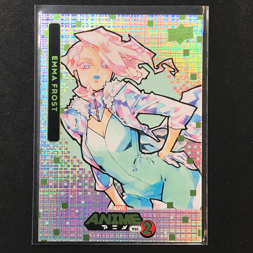2023 Marvel Anime Vol. 2 Emma Frost Base Thatched Foil Green No 22