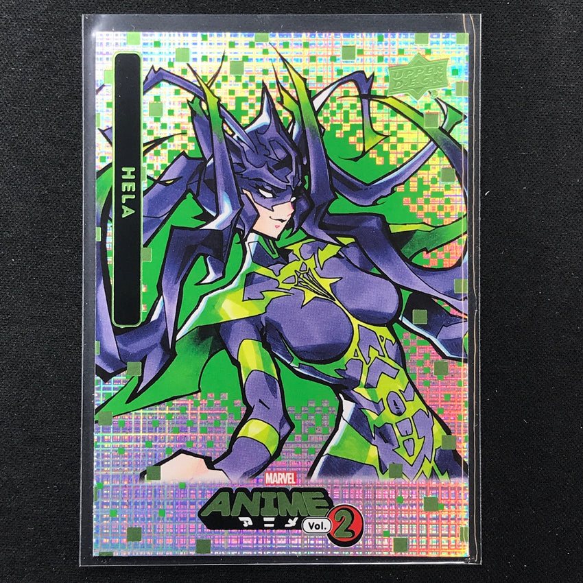 2023 Marvel Anime Vol. 2 Hela Base Thatched Foil Green No 30
