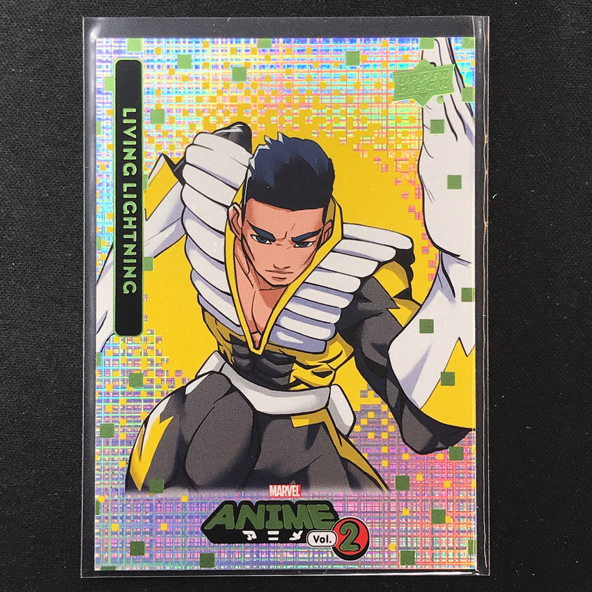 2023 Marvel Anime Vol. 2 Living Lightning Base Thatched Foil Green No 48