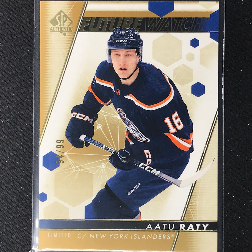 2022-23 Sp Authentic Nhl Aatu Raty Future Watch Rookie Limited Gold 94/99