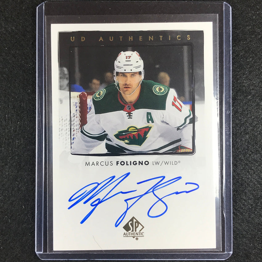 2022-23 Sp Authentic Nhl Marcus Foligno Ud Authentics Auto No Mf