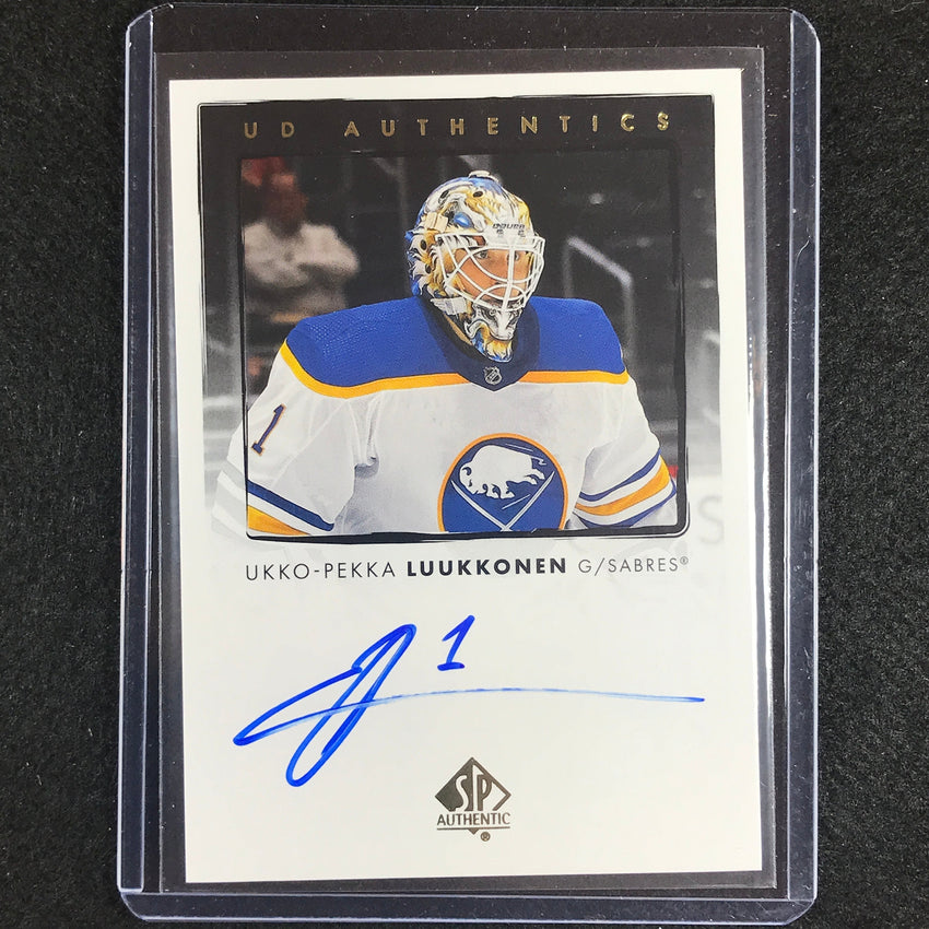 2022-23 Sp Authentic Nhl Ukko-pekka Luukkonen Ud Authentics Auto No Ul