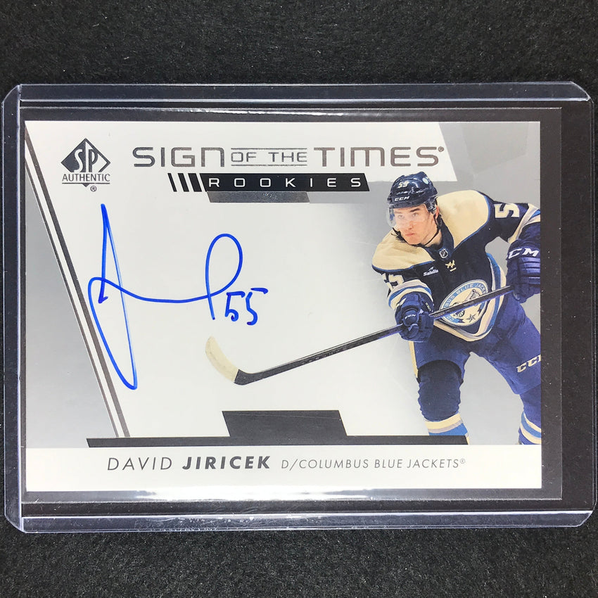 2022-23 SP Authentic NHL DAVID JIRICEK Sign of the Times Rookie Auto SSP #DJ