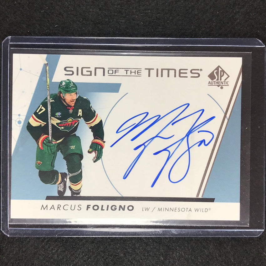 2022-23 Sp Authentic Nhl Marcus Foligno Sign Of The Times Auto No Mf