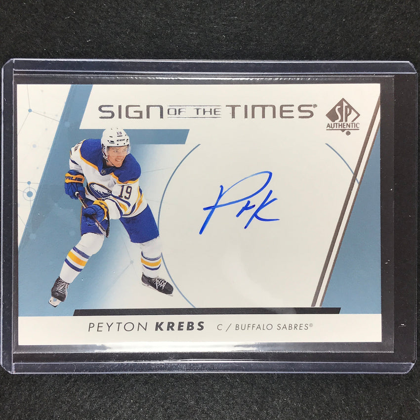 2022-23 SP Authentic NHL PEYTON KREBS Sign of the Times Auto #PK