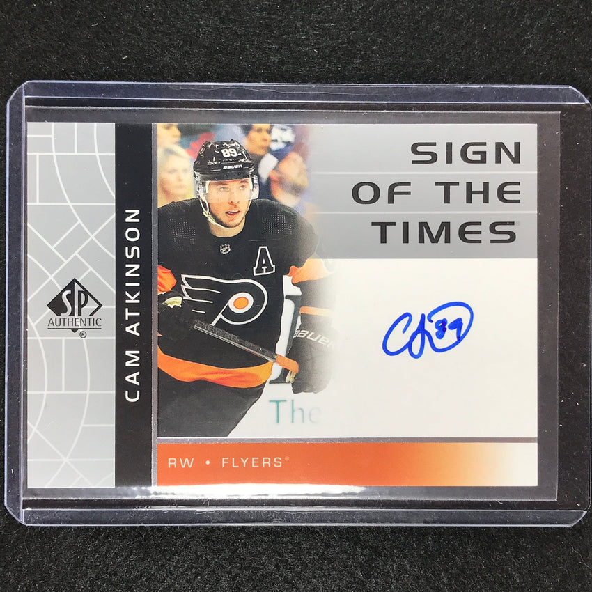2022-23 SP Authentic NHL CAM ATKINSON 2002-03 Retro Sign of the Times Auto #AT