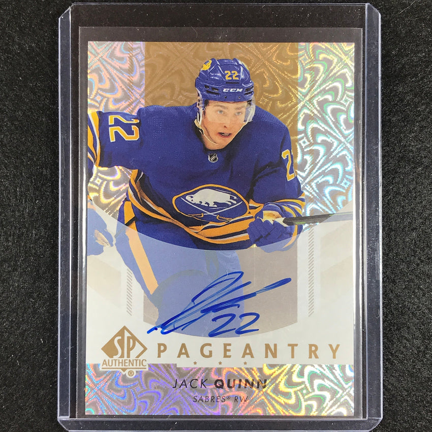 2022-23 SP Authentic NHL JACK QUINN Pageantry Rookie Auto SP #72