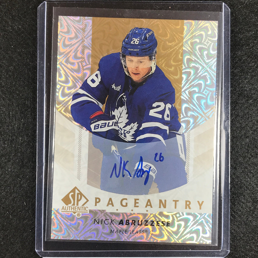 2022-23 SP Authentic NHL NICK ABRUZZESE Pageantry Rookie Auto SP #90