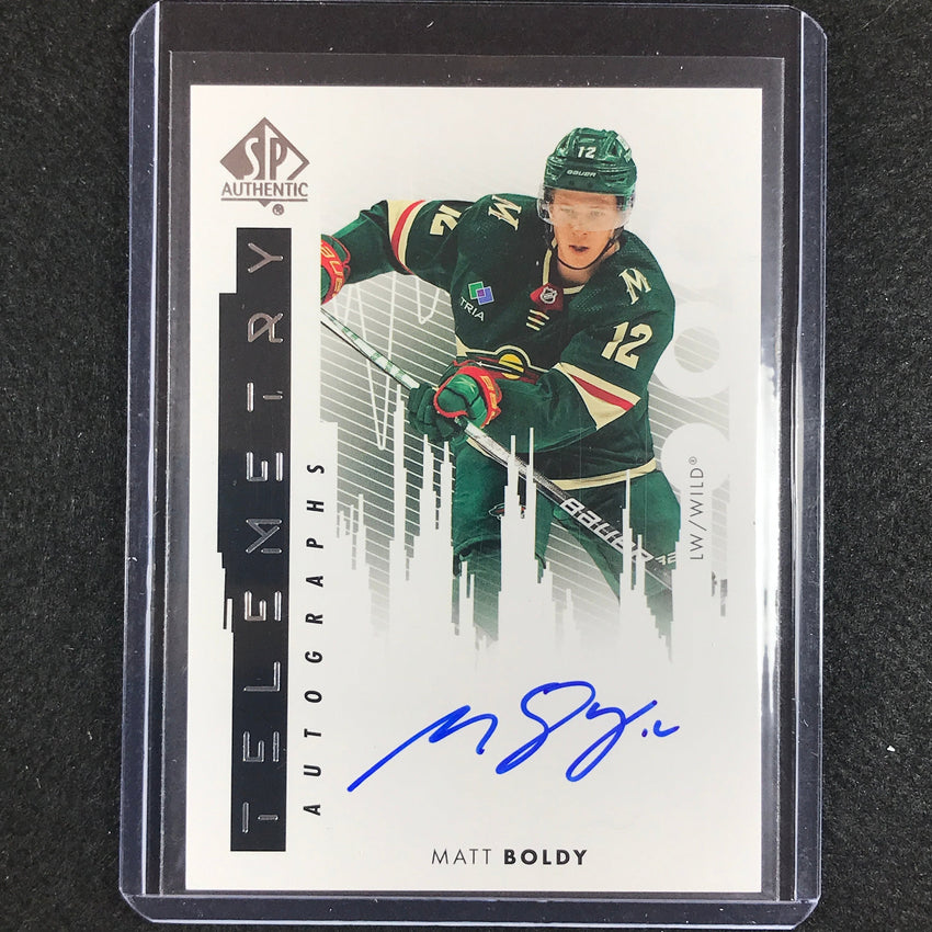 2022-23 SP Authentic NHL MATT BOLDY Telemetry Rookie Auto SSP #BO