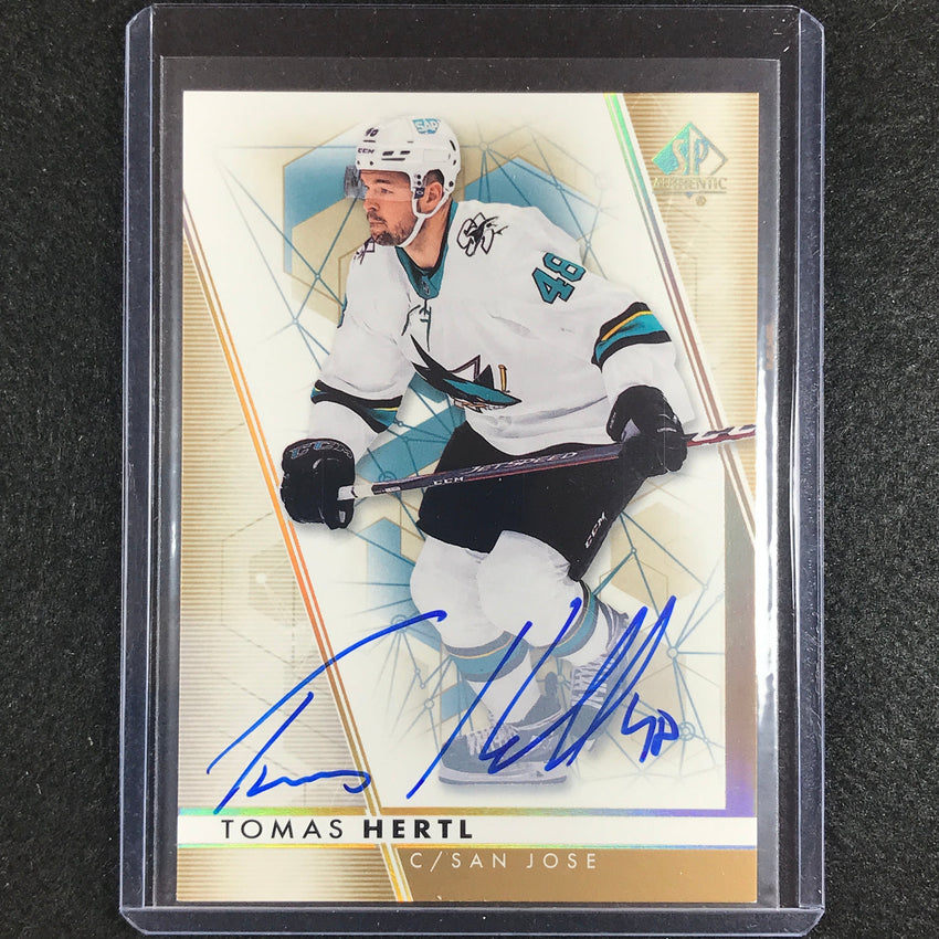 2022-23 Sp Authentic Nhl Tomas Hertl Base Limited Auto Gold No 48