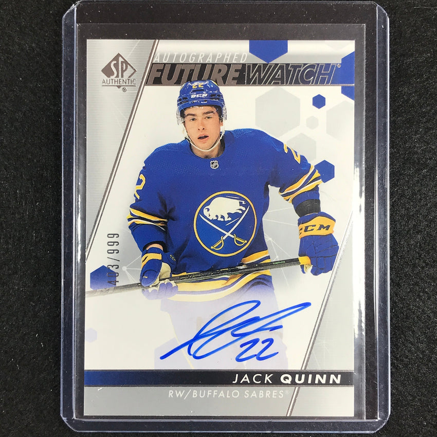2022-23 SP Authentic NHL JACK QUINN Future Watch Rookie Auto 403/999 #108