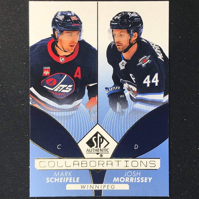 2022-23 Sp Authentic Nhl Mark Scheifele Josh Morrissey Collaborations Blue No 8