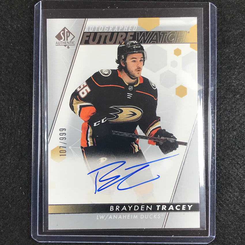 2022-23 Sp Authentic Nhl Brayden Tracey Future Watch Rookie Auto 107/999 No 110