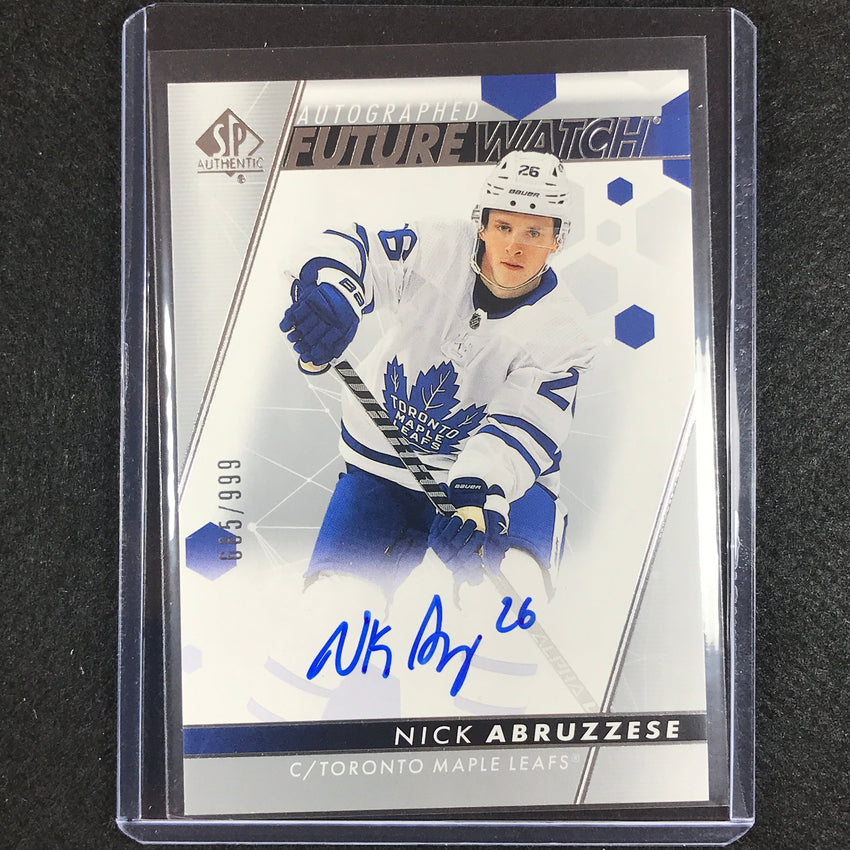 2022-23 SP Authentic NHL NICK ABRUZZESE Future Watch Rookie Auto 685/999 #127