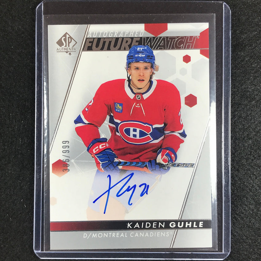 2022-23 SP Authentic NHL KAIDEN GUHLE Future Watch Rookie Auto 386/999 #134