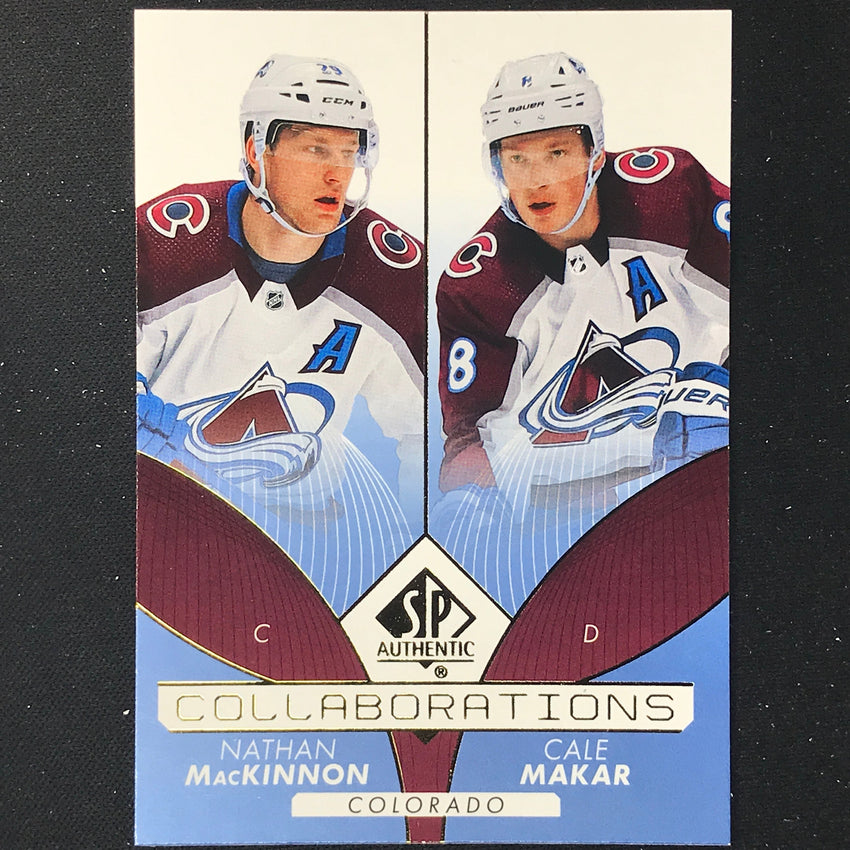2022-23 Sp Authentic Nhl Nathan Mackinnon Cale Makar Collaborations Blue No 10