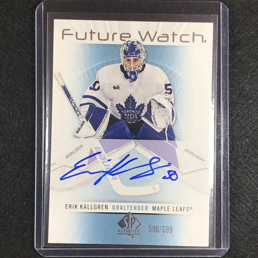 2022-23 Sp Authentic Nhl Erik Kallgren Retro Future Watch Rookie Auto 590/699