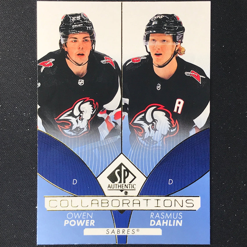 2022-23 SP Authentic NHL OWEN POWER RASMUS DAHLIN Collaborations Blue #11