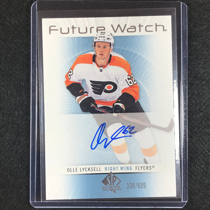 2022-23 Sp Authentic Nhl Olle Lycksell Retro Future Watch Rookie Auto 308/699