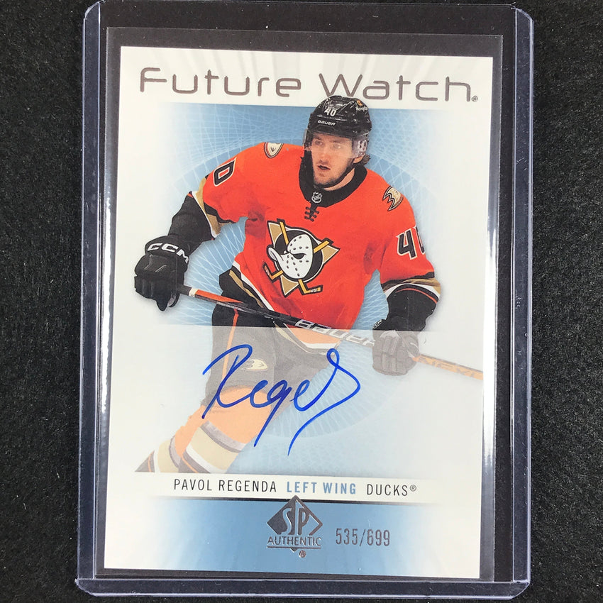 2022-23 Sp Authentic Nhl Pavol Regenda Retro Future Watch Rookie Auto 535/699