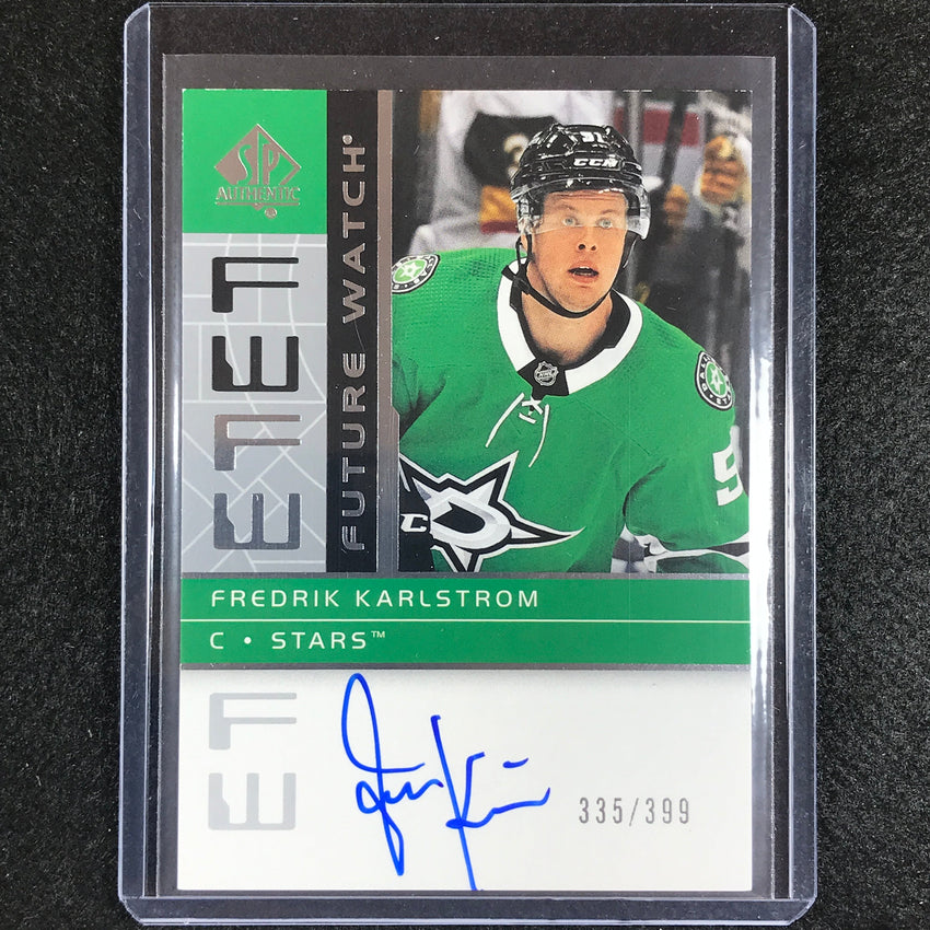 2022-23 Sp Authentic Nhl Fredrik Karlstrom Future Watch Rookie Auto 335/399