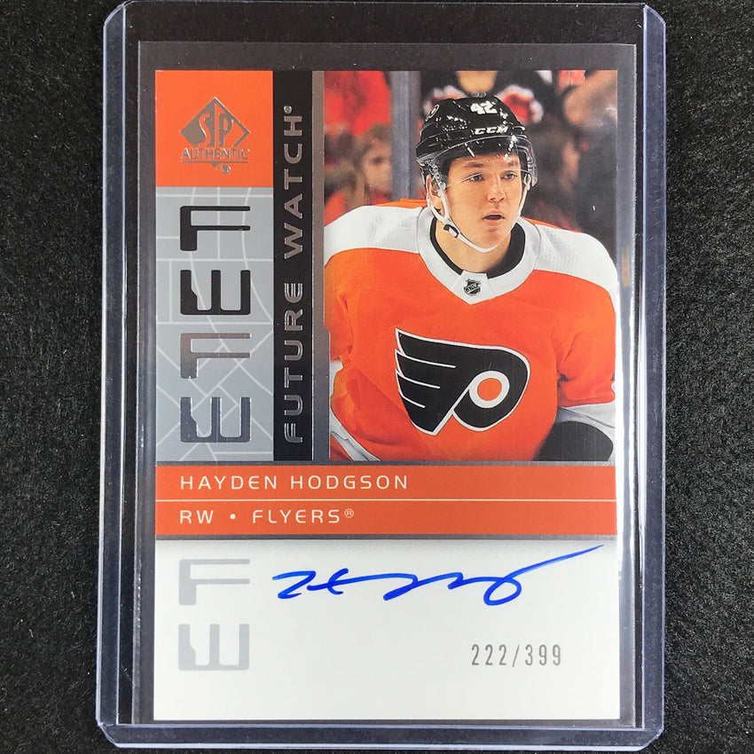 2022-23 Sp Authentic Nhl Hayden Hodgson Retro Future Watch Rookie Auto 222/399