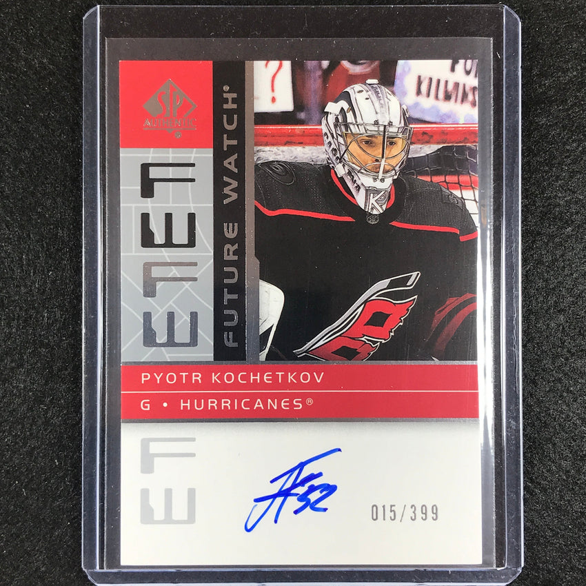 2022-23 Sp Authentic Nhl Pyotr Kochetkov Retro Future Watch Rookie Auto 15/399