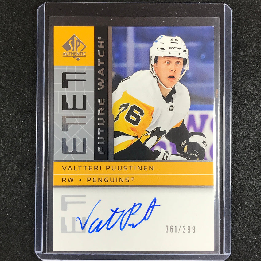 2022-23 Sp Authentic Nhl Valtteri Puustinen Future Watch Rookie Auto 361/399