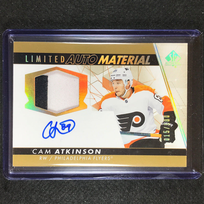2022-23 Sp Authentic Nhl Cam Atkinson Base Limited Auto Material Gold 15/100