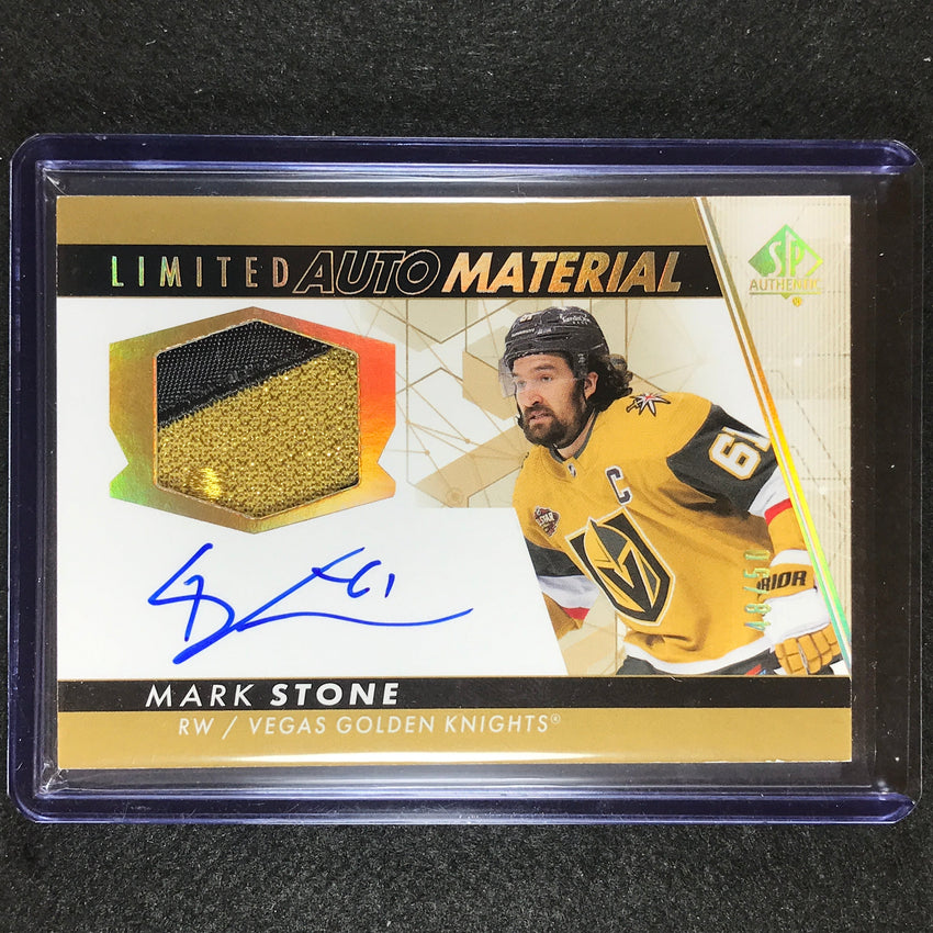 2022-23 Sp Authentic Nhl Mark Stone Base Limited Auto Material Gold 48/50